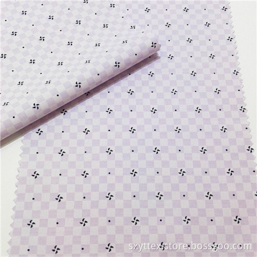 Poly Cotton Dobby Printed Shirt Fabric For Mens